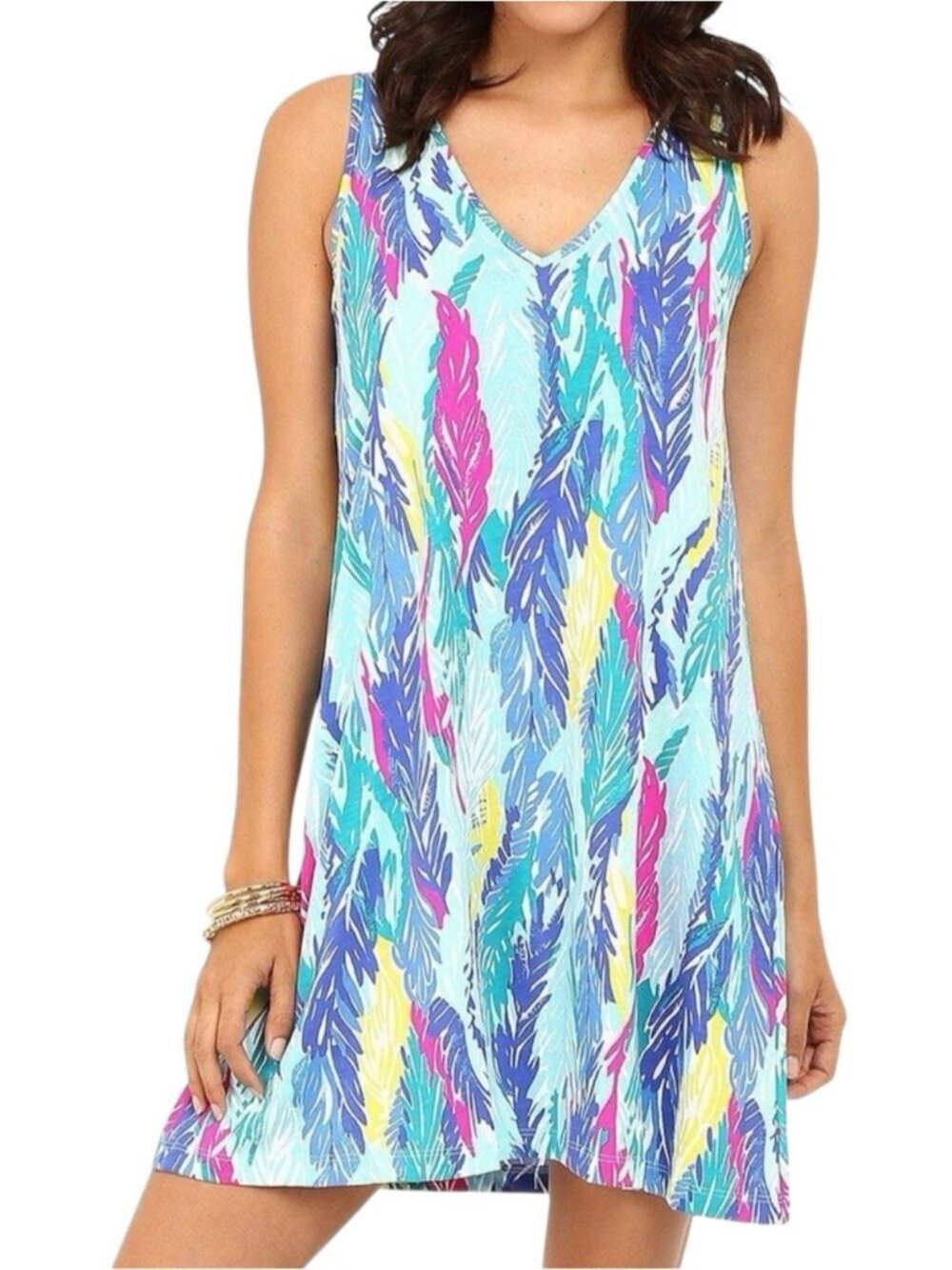 Lilly Pulitzer Blythe Swing Dress Light As a Feather Floral Women’s Small